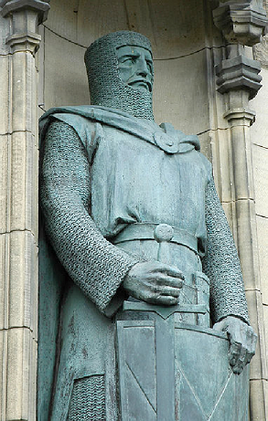 Statue de William Wallace au château d'Édimbourg